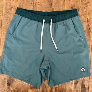 New Vuori Kore Shorts Lined 7" Light Deep Sea Men's Size L